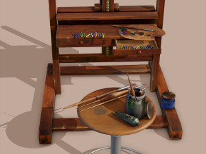 painting set 3D Model