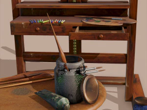 painting set 3D Model