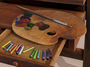 painting set 3D मॉडल