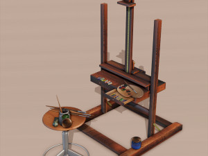 painting set 3D मॉडल