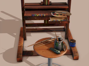 painting set 3D Model