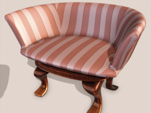 harmchairs - living room 3D 모델