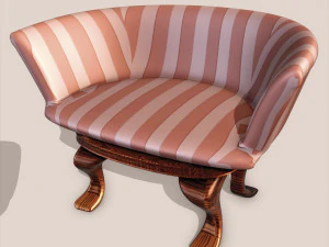 harmchairs - living room 3D Model