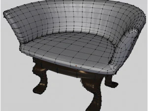 harmchairs - living room 3D Model