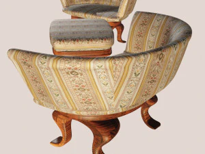 harmchairs - living room 3D Model