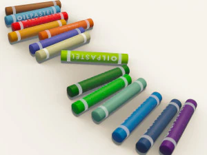 simple oilpastels 3D Model