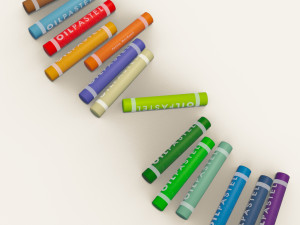 simple oilpastels 3D Model