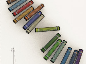 simple oilpastels 3D Model