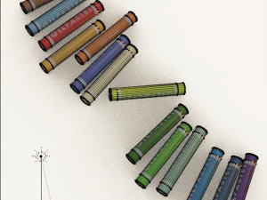simple oilpastels 3D Model