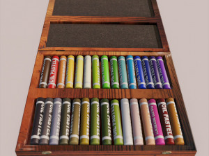 oil pastels 3D Model