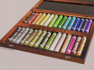 oil pastels 3D Model