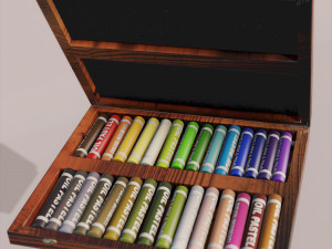 oil pastels 3D Model