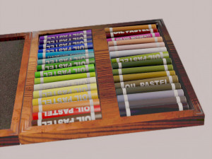 oil pastels 3D Model