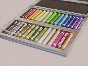 oil pastels 3D Model