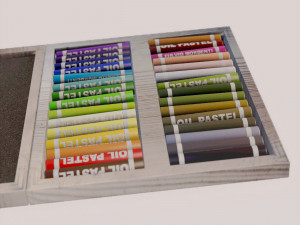 oil pastels 3D Model