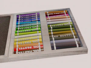 oil pastels 3D Model