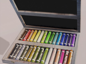 oil pastels 3D Model