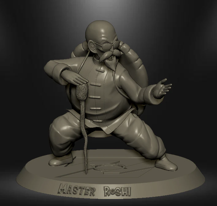 Master roshi - dragon ball z 3D Print Model .c4d .max .obj .3ds .fbx .stl .blend 