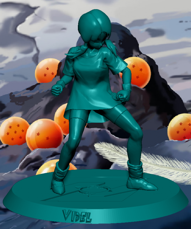 videl - dragon ball z 3D Print Model .c4d .max .obj .3ds .fbx .stl .blend 