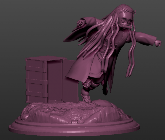 nezuko kamado Modelo de Impressão 3D .c4d .max .obj .3ds .fbx .stl .blend 