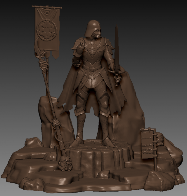 Darth vader knight 3D Print Model .c4d .max .obj .3ds .fbx .stl .blend 