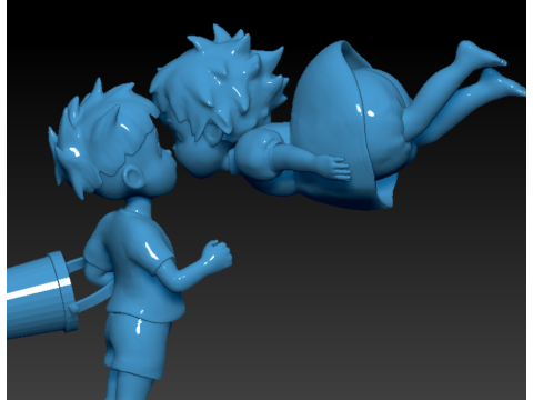 Ponyo and Sasuke 3D Print Model
