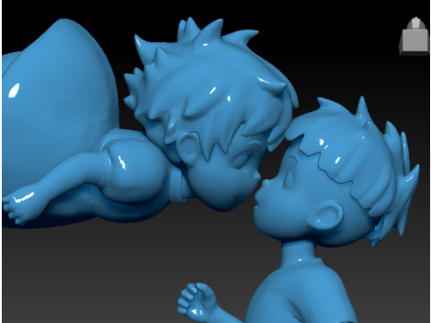 Ponyo and Sasuke 3D Print Model