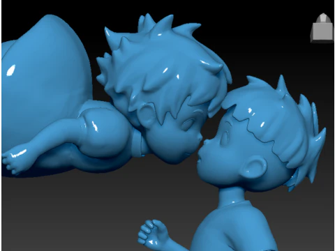 Ponyo and Sasuke 3D Print Model