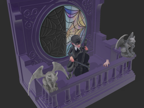 Wednesday Addams 3D Print Model
