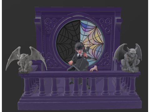Wednesday Addams 3D Baskı Modeli
