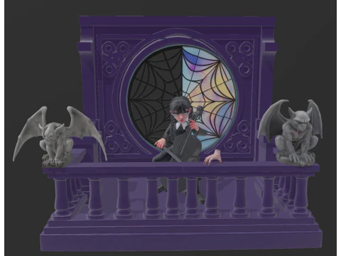 &Ccedil;arşamba Addams 3D Baskı Modeli