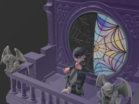 Wednesday Addams 3D Baskı Modeli
