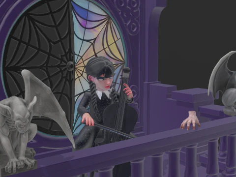 &Ccedil;arşamba Addams 3D Baskı Modeli