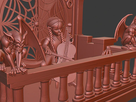 &Ccedil;arşamba Addams 3D Baskı Modeli