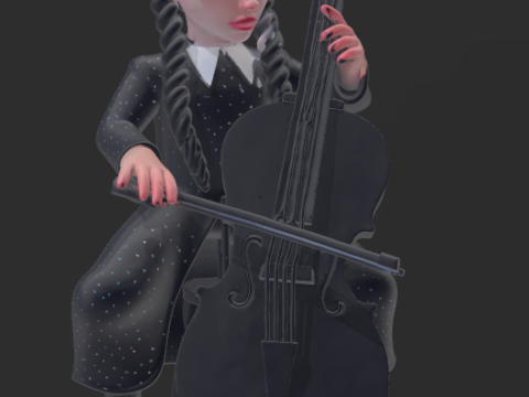 Wednesday Addams 3D Baskı Modeli