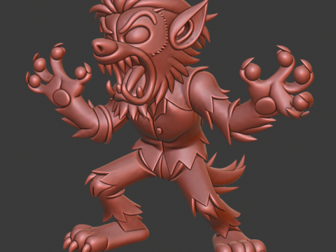 Wolfman Toon 3D printmodel