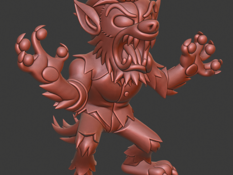 Wolfman Toon 3D printmodel