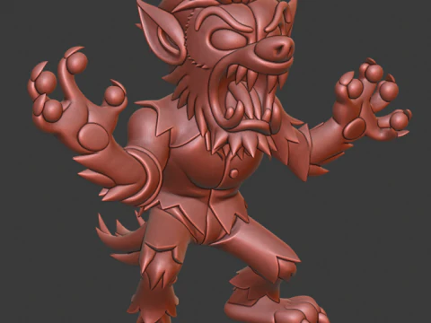 Wolfman Toon 3D Print Model