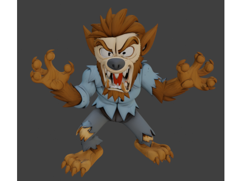Wolfman Toon 3D printmodel