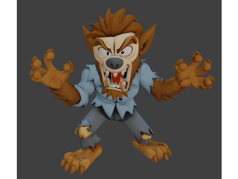 Wolfman Toon 3D Print Model