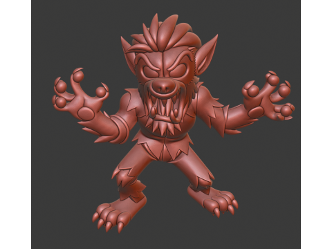 Wolfman Toon 3D printmodel