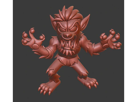 Wolfman Toon 3D Print Model