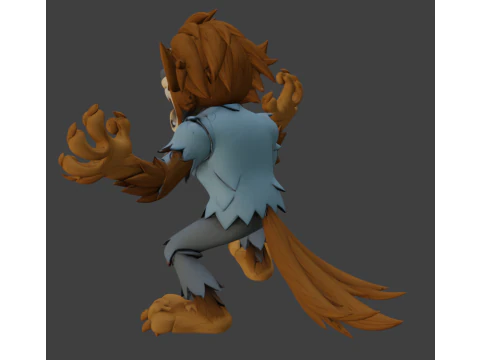 Wolfman Toon 3D Print Model