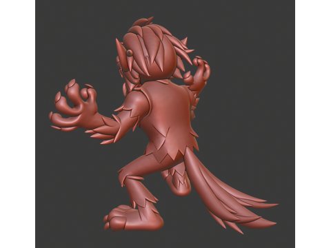 Wolfman Toon 3D printmodel