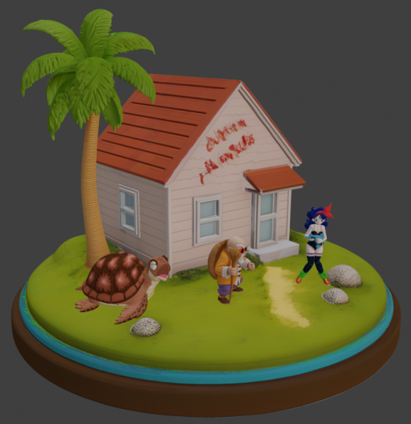 Kame House 3D 打印模型 .c4d .max .obj .3ds .fbx .stl .blend