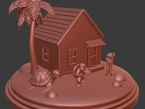 Kame House 3D Print Model
