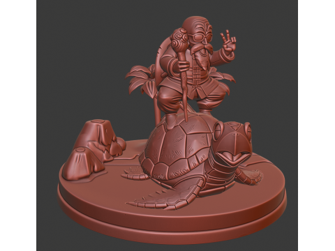 Master Roshi and Turtle - Dragon Ball 3D Print Model