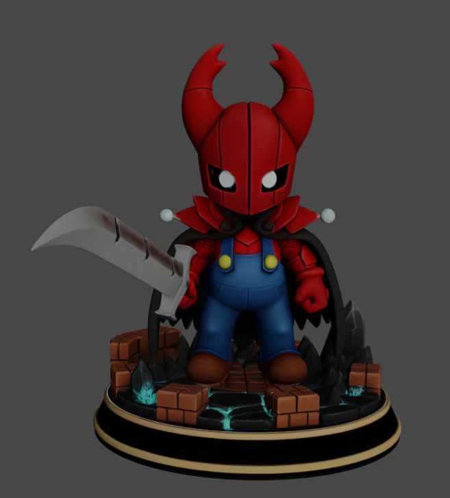 Mario Hollow Knight 3D Print Model .c4d .max .obj .3ds .fbx .stl .blend 