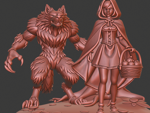 Red Reding Hood Modello di stampa 3D