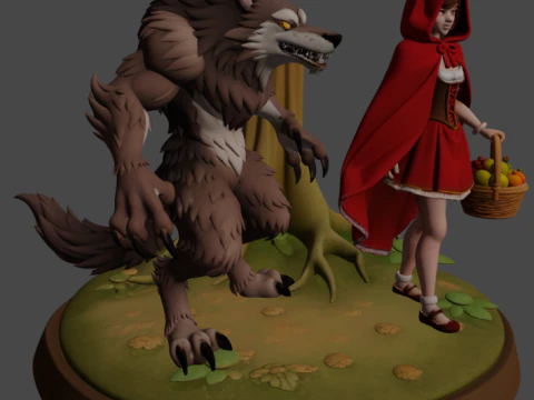 Red Reding Hood 3D Print Model